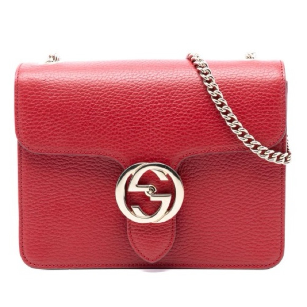 Authentic Gucci Interlocking Red Crossbody Bag